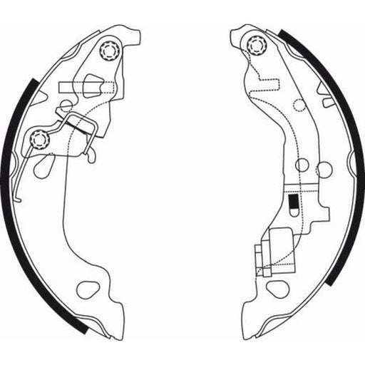 Mintex Brake Shoe Set Axle Kit fits Fiat Punto 1999-2012