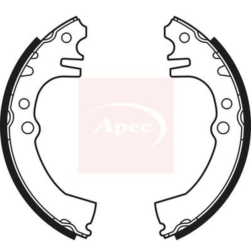 Apec Brake Shoe Set Axle Kit fits Daihatsu Charade VI 2003 on 1.0