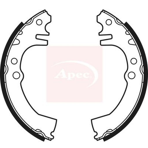 Apec Brake Shoe Set Axle Kit fits Daihatsu Charade VI 2003 on 1.0