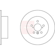 Apec 2 x Solid Brake Discs fits Lexus Rx 2000-2003