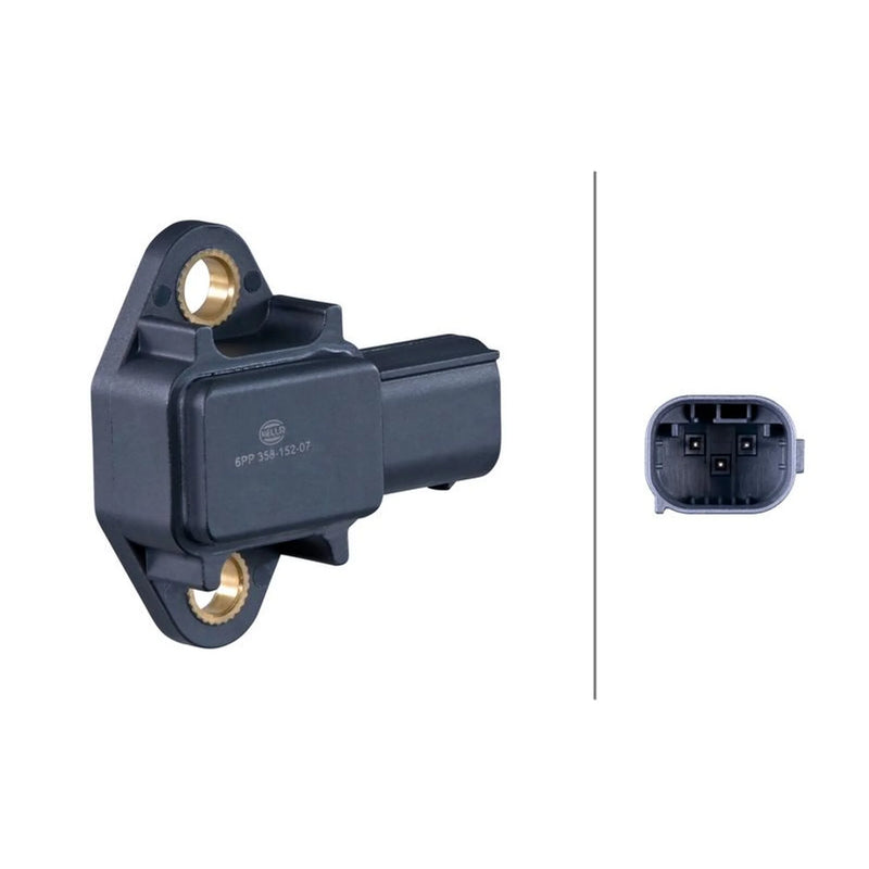 Hella Turbo Boost Pressure Sensor behind exhaust turbocharger fits Maybach 57