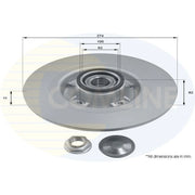 Comline Front & Rear Brake Discs & Pads fits Renault Grand Scénic II 2006-2008
