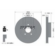 Textar 2 x Vented Front Brake Discs 92179503
