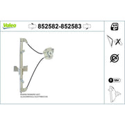 Valeo Electric Window Regulator Lifter Left Front 852582