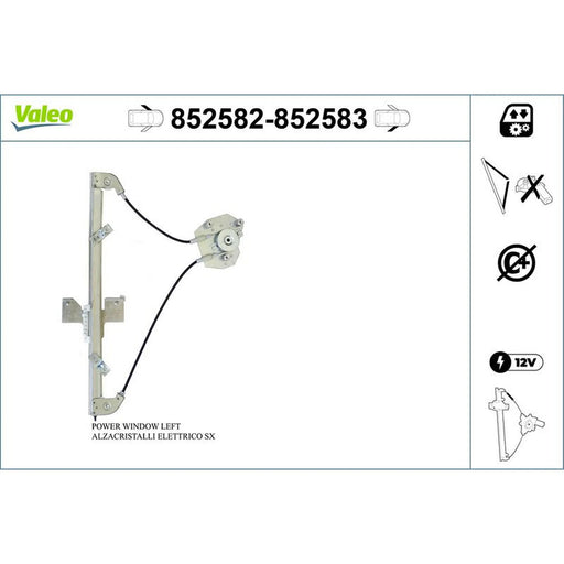 Valeo Electric Window Regulator Lifter Left Front 852582