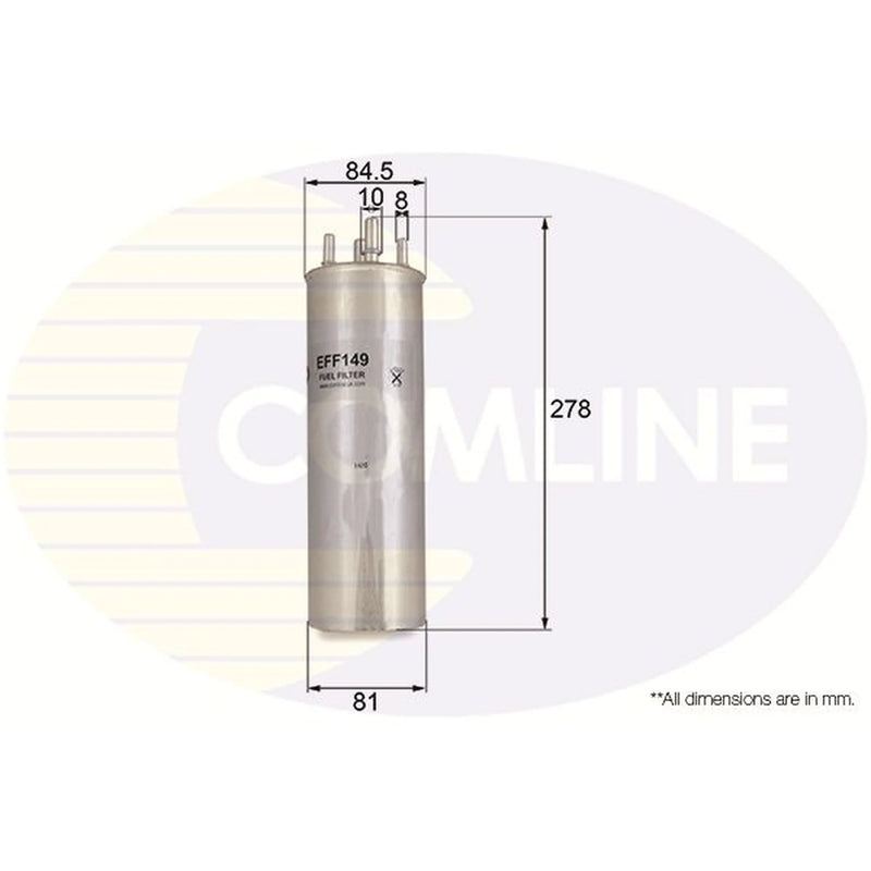 Comline Fuel Filter Element fits VW California T5 Camper 2007-2015 1.9 2.0
