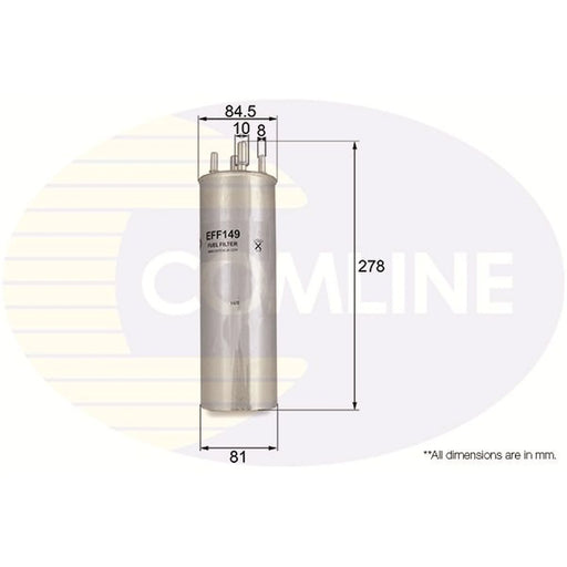 Comline Fuel Filter Element fits VW California T5 Camper 2007-2015 1.9 2.0