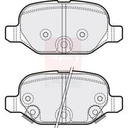 Apec Rear Brake Pad Set fits Abarth 500 / 595 / 695 2016 on 1.4