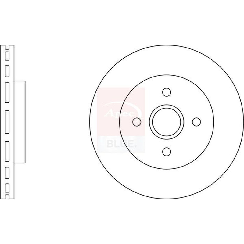 Apec Front & Rear Brake Discs & Pads fits Ford Fiesta VI 2013-2017 1.6
