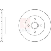 Apec Front Brake Vented Discs & Pads fits Ford Fiesta VII 2018 on 1.5