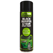 Autotek Professional Black Bumper And Trim 500ml Spray Paint High Coverage - image 1