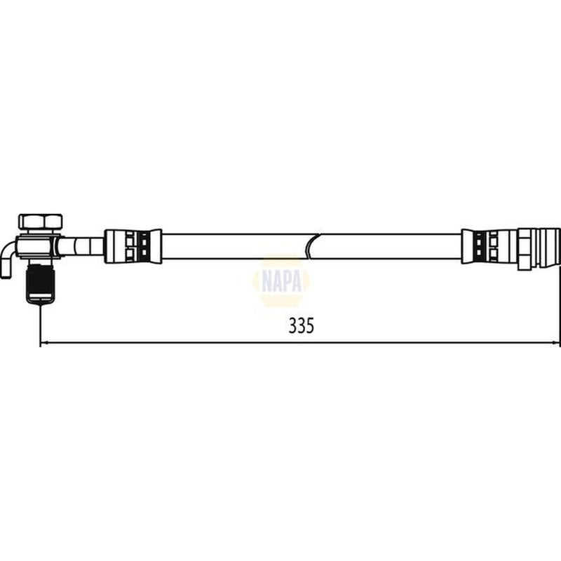 NAPA Brake Hydraulic Hose Line Rear Left fits Ford Galaxy II 2006-2015