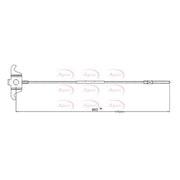 Apec Handbrake Cable Front fits Volvo S60 I 2000-2010 2.0 2.4 2.5
