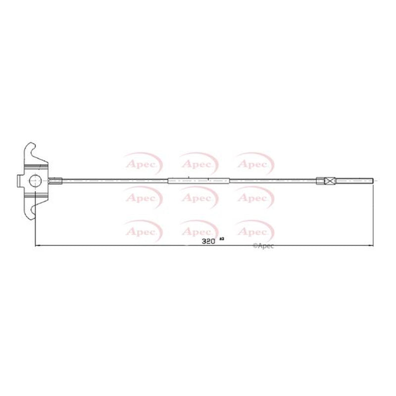 Apec Handbrake Cable Front fits Volvo S60 I 2000-2010 2.0 2.4 2.5