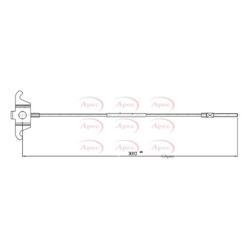 Apec Handbrake Cable Front fits Volvo S60 I 2000-2010 2.0 2.4 2.5