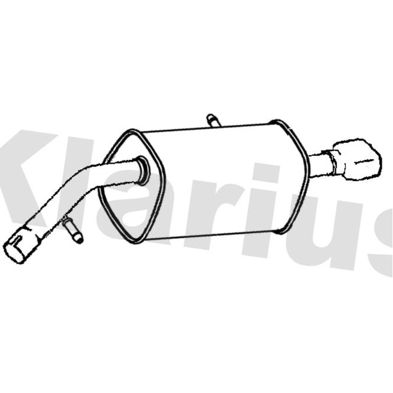 Klarius Box With Tail Pipe Rear fits Peugeot 208 I 2012-2019 1.6