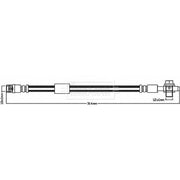 Borg & Beck Brake Hydraulic Hose Line Rear Right BBH7950