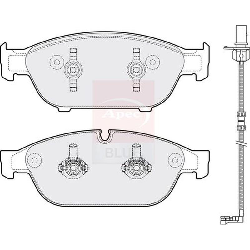 Apec Front Brake Vented Discs & Pads fits Audi A7 2011-2015 3.0