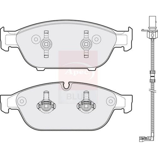 Apec Front Brake Vented Discs & Pads fits Audi A7 2011-2015 3.0