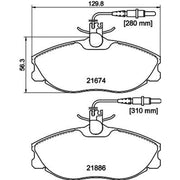 DON Front Brake Discs & Pads fits Peugeot 406 1995-2004 1.9 2.0 2.1 2.2 3.0