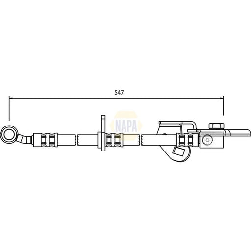 NAPA Brake Hydraulic Hose Line Front Right NBH1255