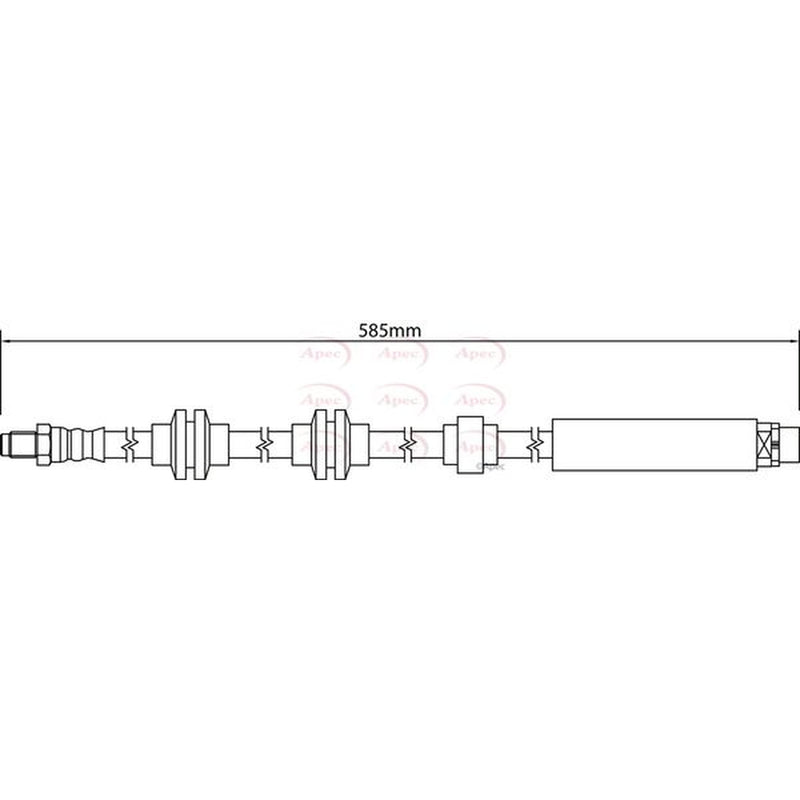 Apec Brake Hydraulic Hose Line Front fits BMW X1 2009-2015