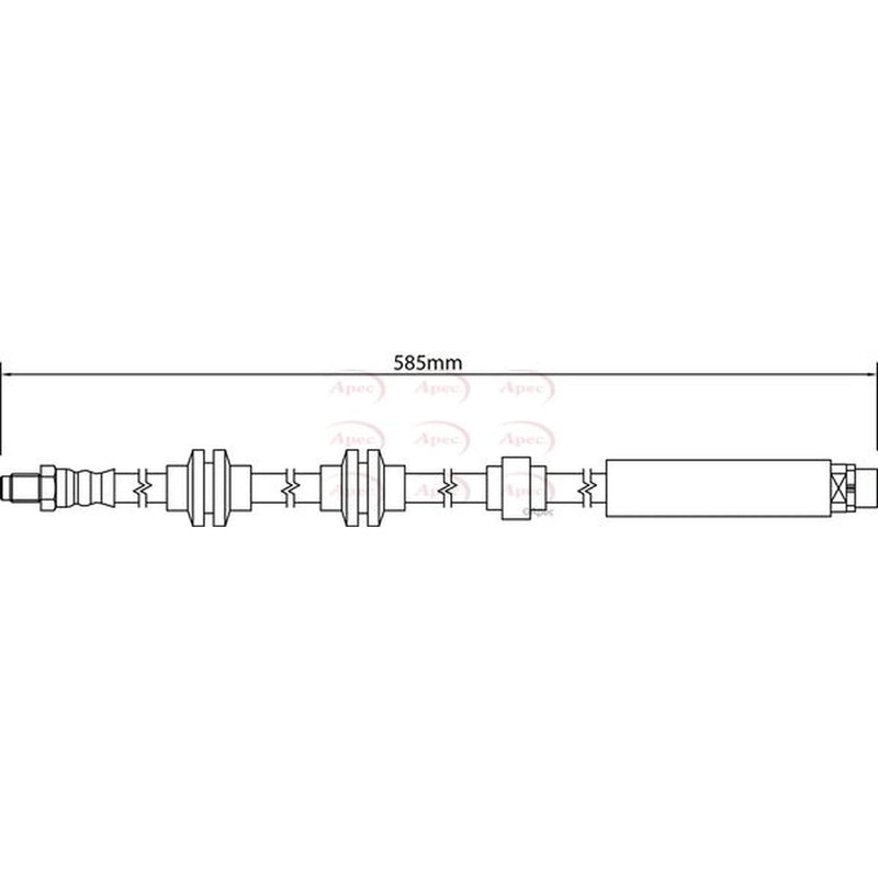 Apec Brake Hydraulic Hose Line Front HOS4305