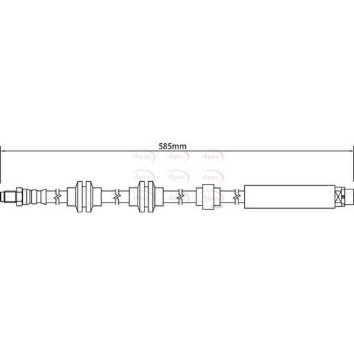 Apec Brake Hydraulic Hose Line Front fits BMW X1 2009-2015
