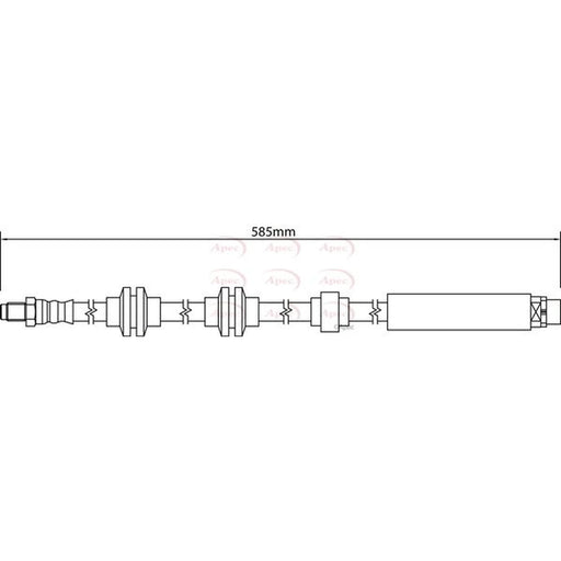 Apec Brake Hydraulic Hose Line Front HOS4305