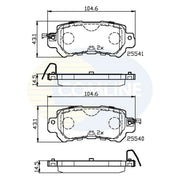 Comline Front & Rear Pads fits Mazda CX-5 2011-2017 2.0 2.2
