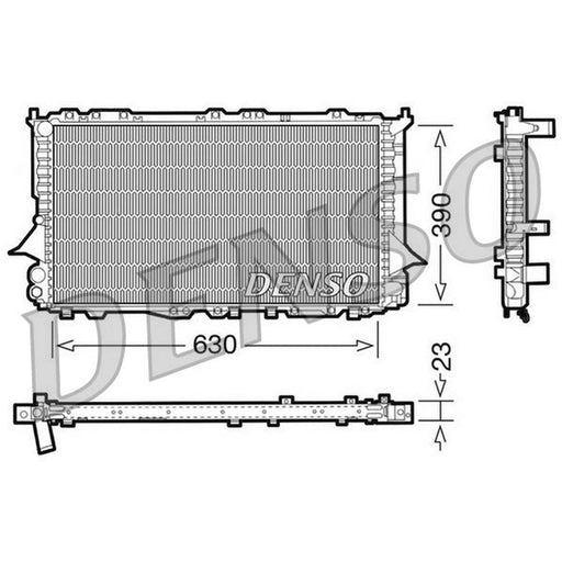 Denso Engine Radiator fits Audi 100 C3 1990 on 2.3 2.5