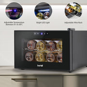 Baridi 8 Bottle Tabletop Wine Fridge & Cooler DH218 Baridi - Dynamic Drive