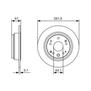 Bosch Front & Rear Brake Discs & Pads fits Honda Accord VII Tourer 2003-2008