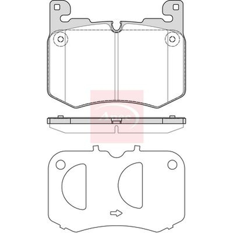 Apec Front Brake Pad Set fits Jaguar F-Pace 2018 on 5.0