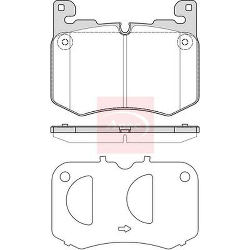 Apec Front Brake Pad Set fits Jaguar F-Pace 2018 on 5.0