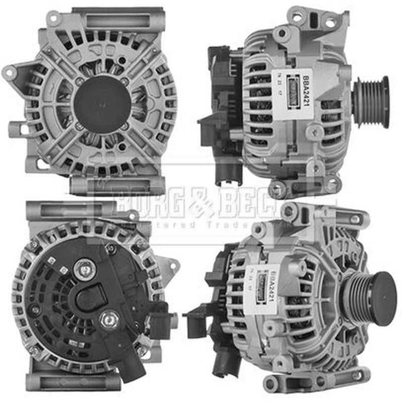 Borg & Beck Car Alternator 12V fits Mercedes-Benz C-Class 2001-2008