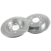 Borg & Beck Rear Brake Solid Discs & Pads fits Honda Jazz III 2008-2015 1.2 1.3