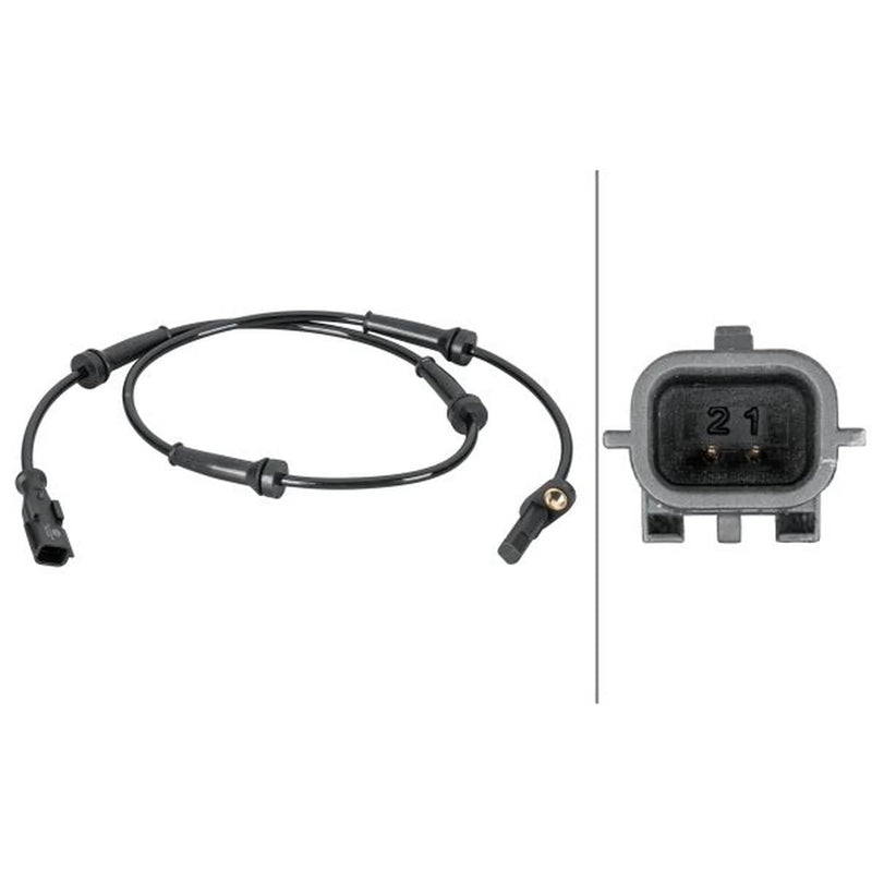 Hella ABS Wheel Speed Sensor Rear fits Nissan Primastar 2001-2006 1.9 2.0 2.5