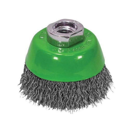 Faithfull Wire Cup Brush 75mm M14x2, 0.30mm Stainless Steel Wire Faithfull - Town Tools