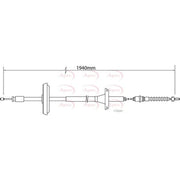 Apec Handbrake Cable Left Rear fits Saab 9-3 2002-2015 1.8 1.9 2.0 2.2 2.8