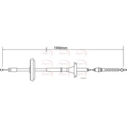 Apec Handbrake Cable Right Rear CAB1396