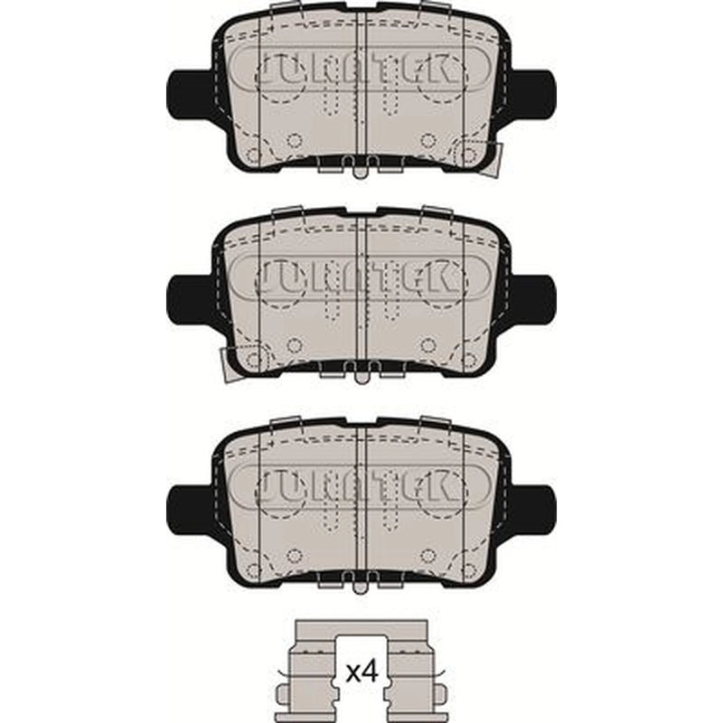 Juratek Rear Brake Pad Set fits Opel Astra K 2015-2021 1.0 1.2 1.4 1.5 1.6