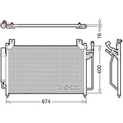 Denso Air Conditioning Condenser DCN44013