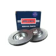 Borg & Beck 2 x Perforated/Vented Front Brake Discs BBD5473-x2