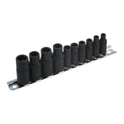 Laser Tap Socket Set 3/8"D, 1/4"D 10pc 7901 Laser - Dynamic Drive