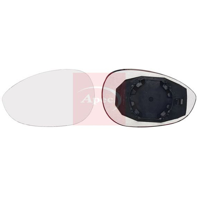 Apec Exterior Wing Mirror Glass Left fits Abarth 500 / 595 / 695 2008 on 1.4