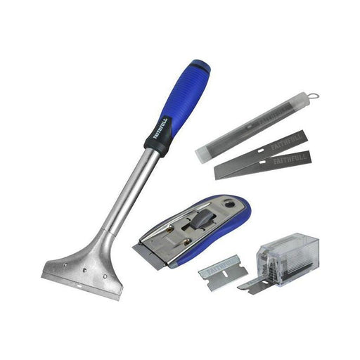 Faithfull Long Handled Scraper & Razor Blade Scraper Set Faithfull - NN4 Online