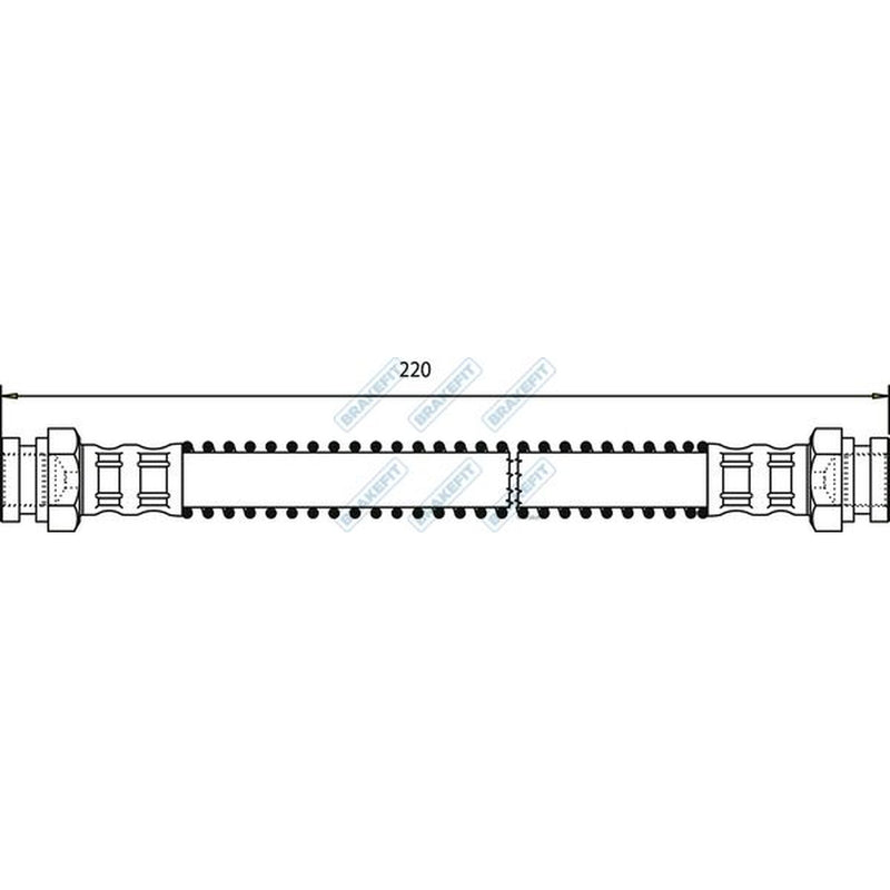 Apec Brake Hydraulic Hose Line Rear Left fits Citroën Ax 1986-1998