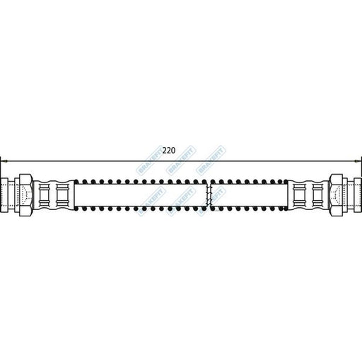 Apec Brake Hydraulic Hose Line Rear Left fits Citroën Ax 1986-1998