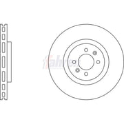 Fahren 2 x Vented Front Brake Discs FBD7164-x2